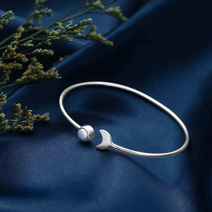 Pure Silver Bracelet for Women - Timeless Elegance With White Pearl - Tweov Jewels