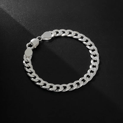 Silver Bracelet for men - Cuban Link Chain Bracelet - Tweov Jewels