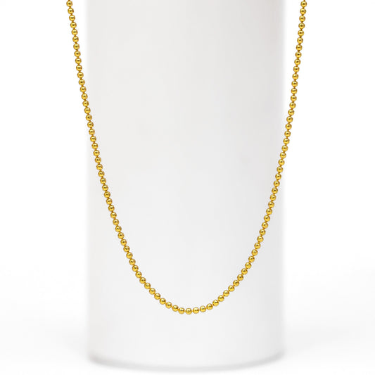 Pure 925 Silver Chain - Gold Plated Minin Ball Chain For Women - Tweov Jewels