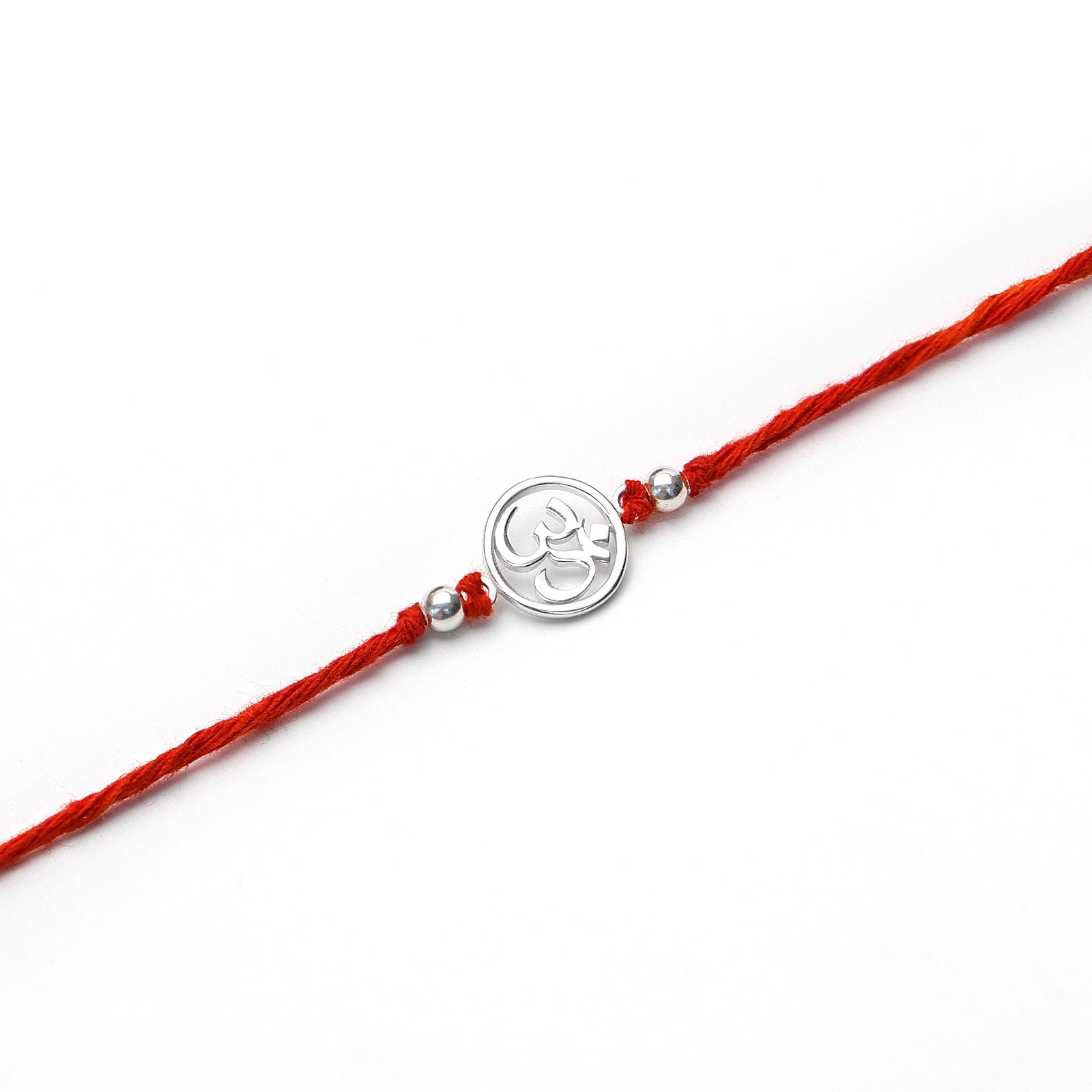 Pure 925 Silver Rakhi - Om Pendant Rakhi Thread - Tweov Jewels
