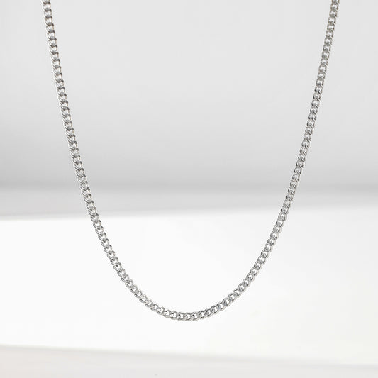 Pure Silver Chain - Cuban Link Curb Model for Men - Tweov Jewels