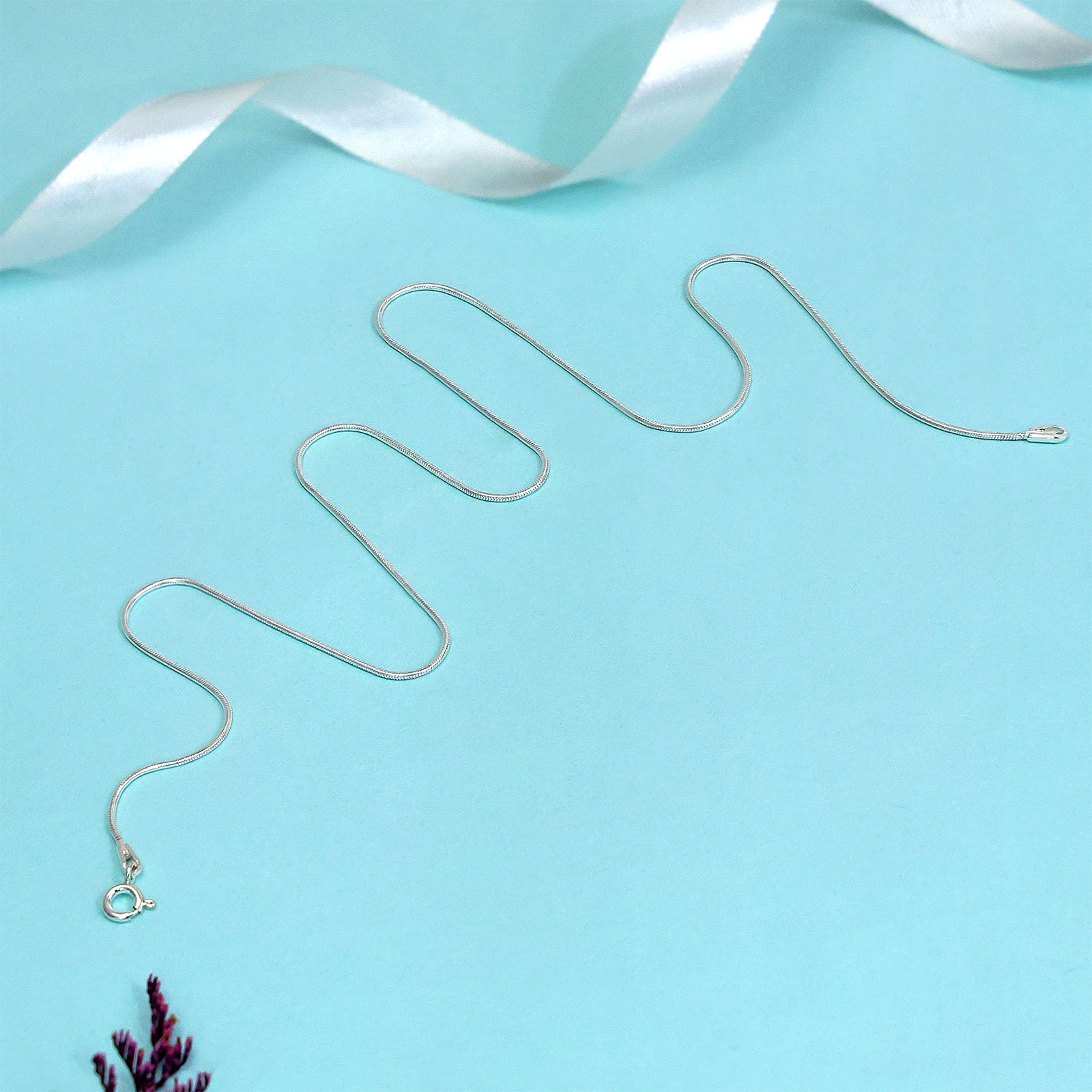Pure 925 Sterling Silver Flat Chain Necklace - Tweov Jewels