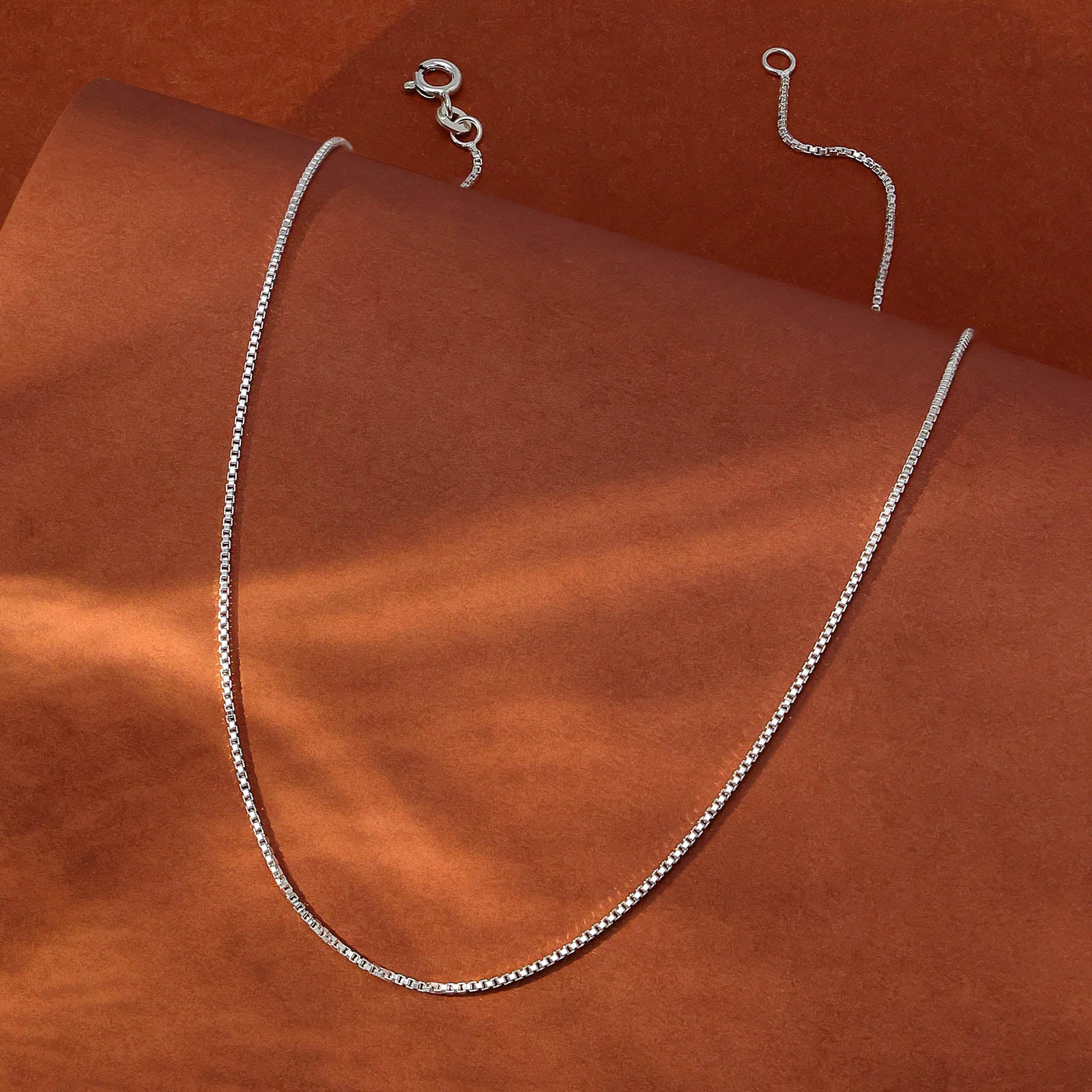Pure Silver Chain - Slim Chain With Cable Design - Tweov Jewels