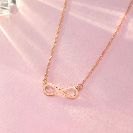 Pure Silver Pendant - Rose Gold Plated With Infinity Design - Tweov Jewels