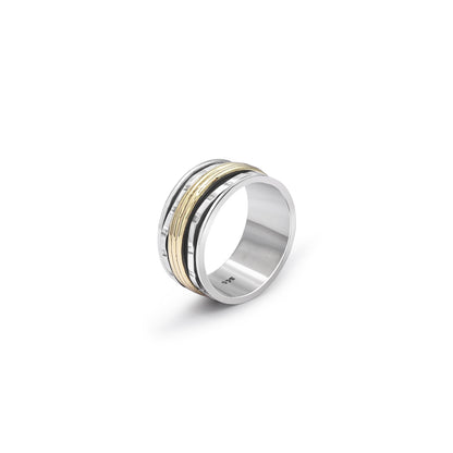 Pure Silver Ring - Two-Toned Sterling Band - Tweov Jewels