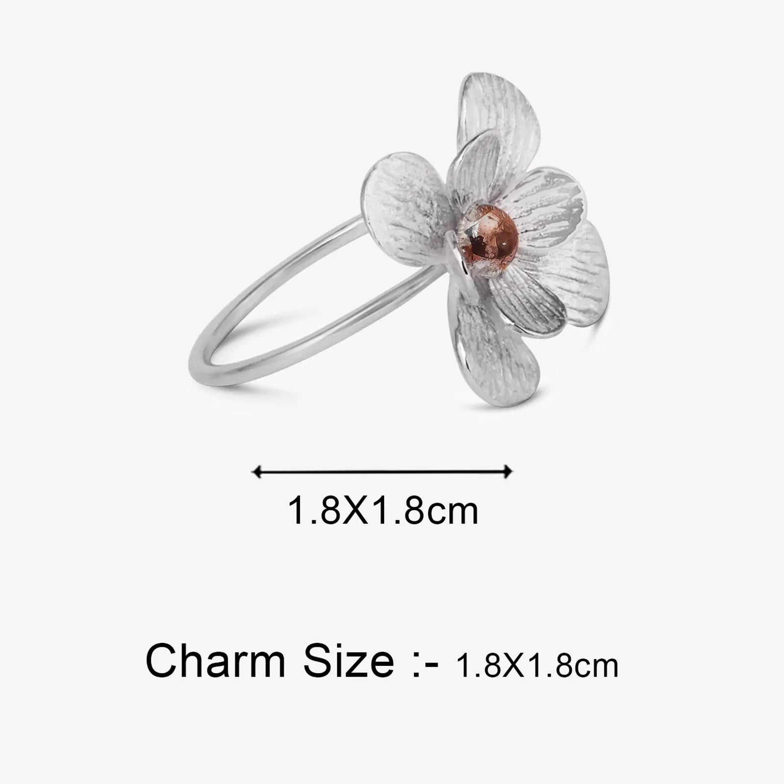 Elegant Silver Flower Ring - Tweov Jewels