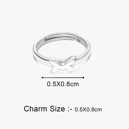 Silver Butterfly Design Ring - Tweov Jewels
