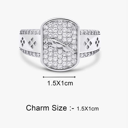 Silver Jaguar Mens Ring - Tweov Jewels