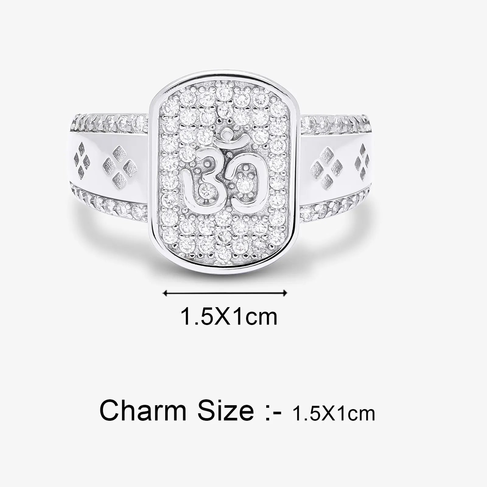 Silver Classic Om Men's Ring - Tweov Jewels