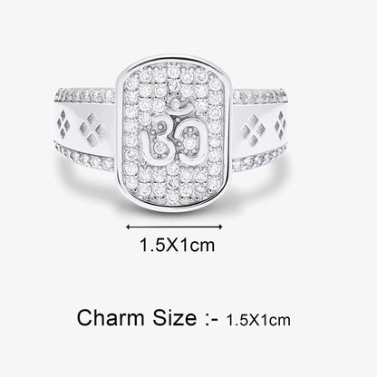 Silver Classic Om Men's Ring - Tweov Jewels