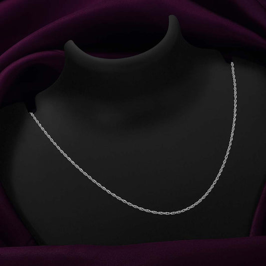 Pure 925 Silver Chain - Twilighting Rope Chain Model for Women - Tweov Jewels