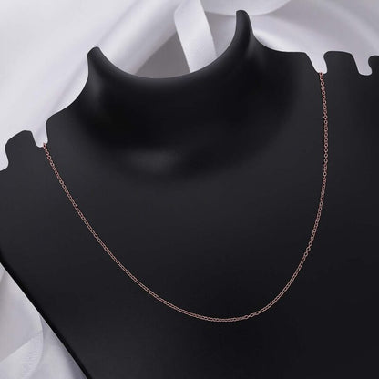 Pure 925 Silver Chain - Rose Gold ROLO Chain For Women - Tweov Jewels