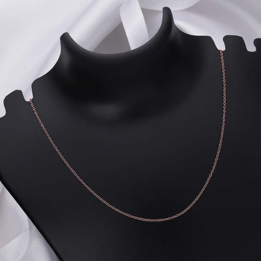 Pure 925 Silver Chain - Rose Gold ROLO Chain For Women - Tweov Jewels
