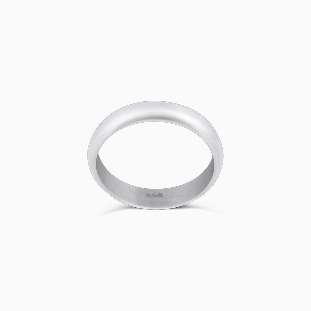 Serenity Of Plain Silver Ring - Tweov Jewels