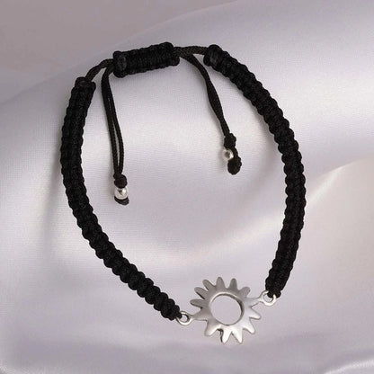 Shining Bright As Sun Black Thread Anklet - Tweov Jewels