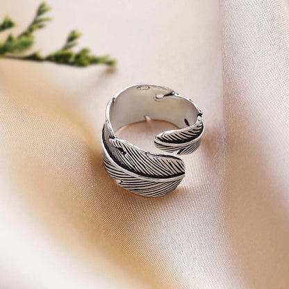 Silver Feathers Rings - Tweov Jewels