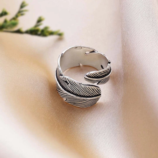 Silver Feathers Rings - Tweov Jewels