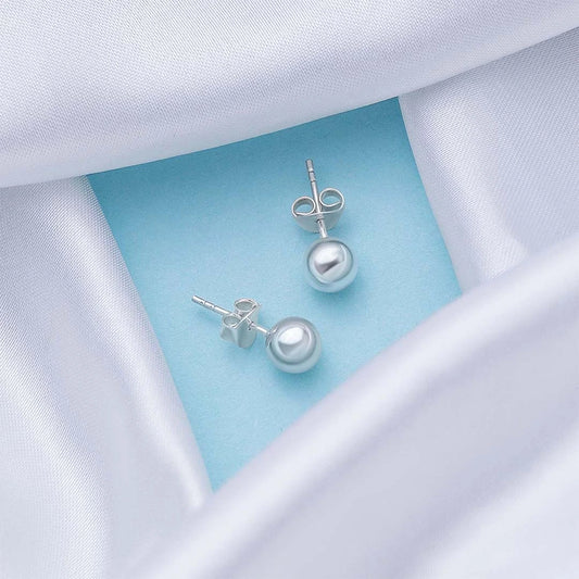 Pure Silver Studs - Dazzle With Mirror Finish - Tweov Jewels