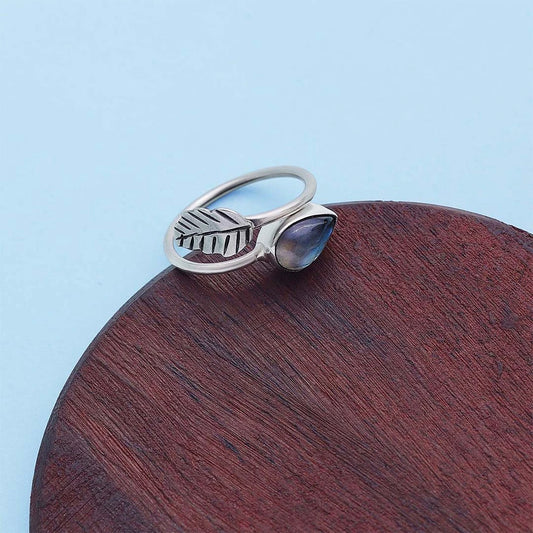 Soothing Blue Labradorite Stone Ring - Tweov Jewels