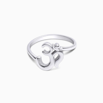 Pure Silver Ring - Polished With Divine Om Design - Tweov Jewels