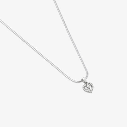 Heart Shaped Silver Pendant & Earrings Set - Tweov Jewels