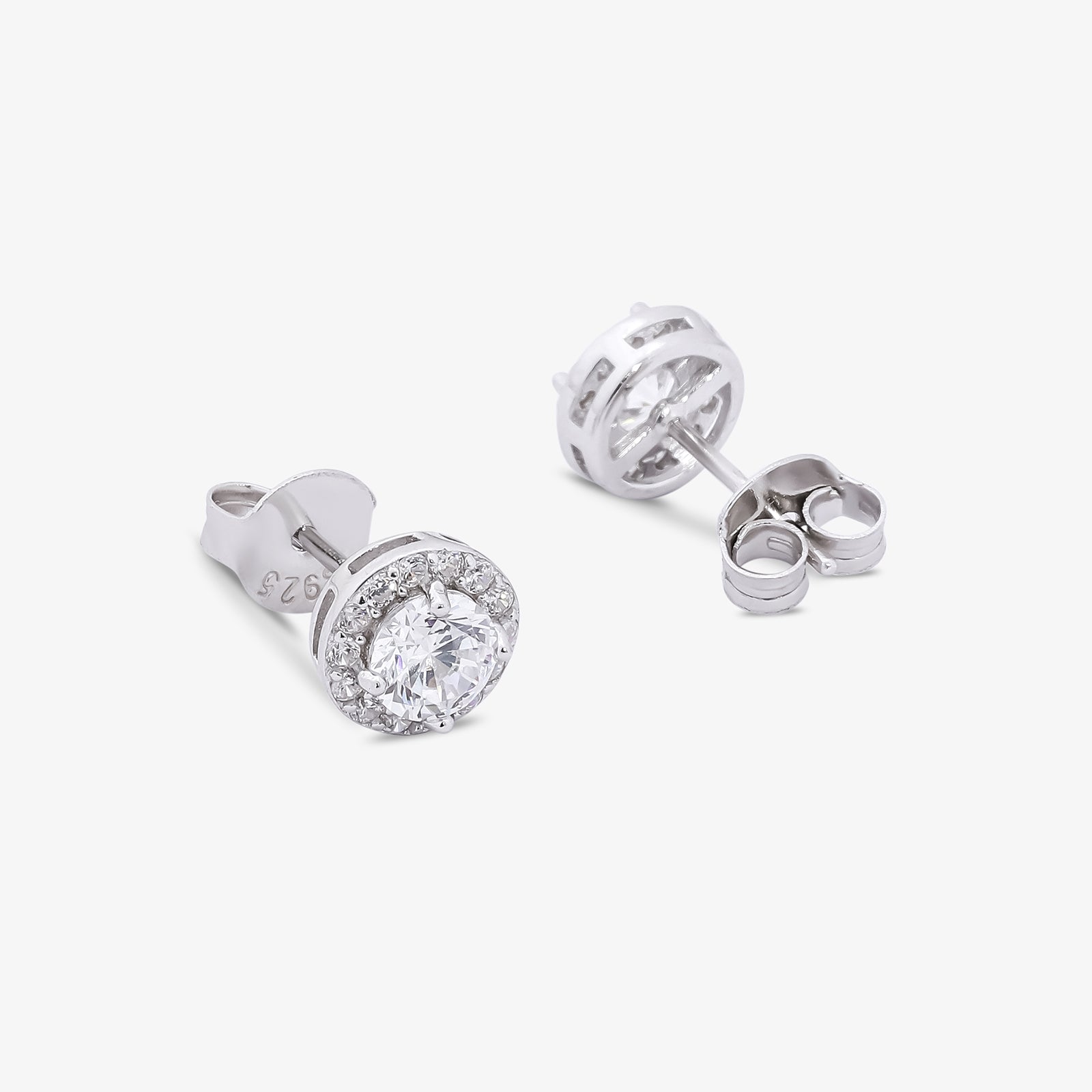 Round Floral Design Silver Pendant & Earrings Set - Tweov Jewels