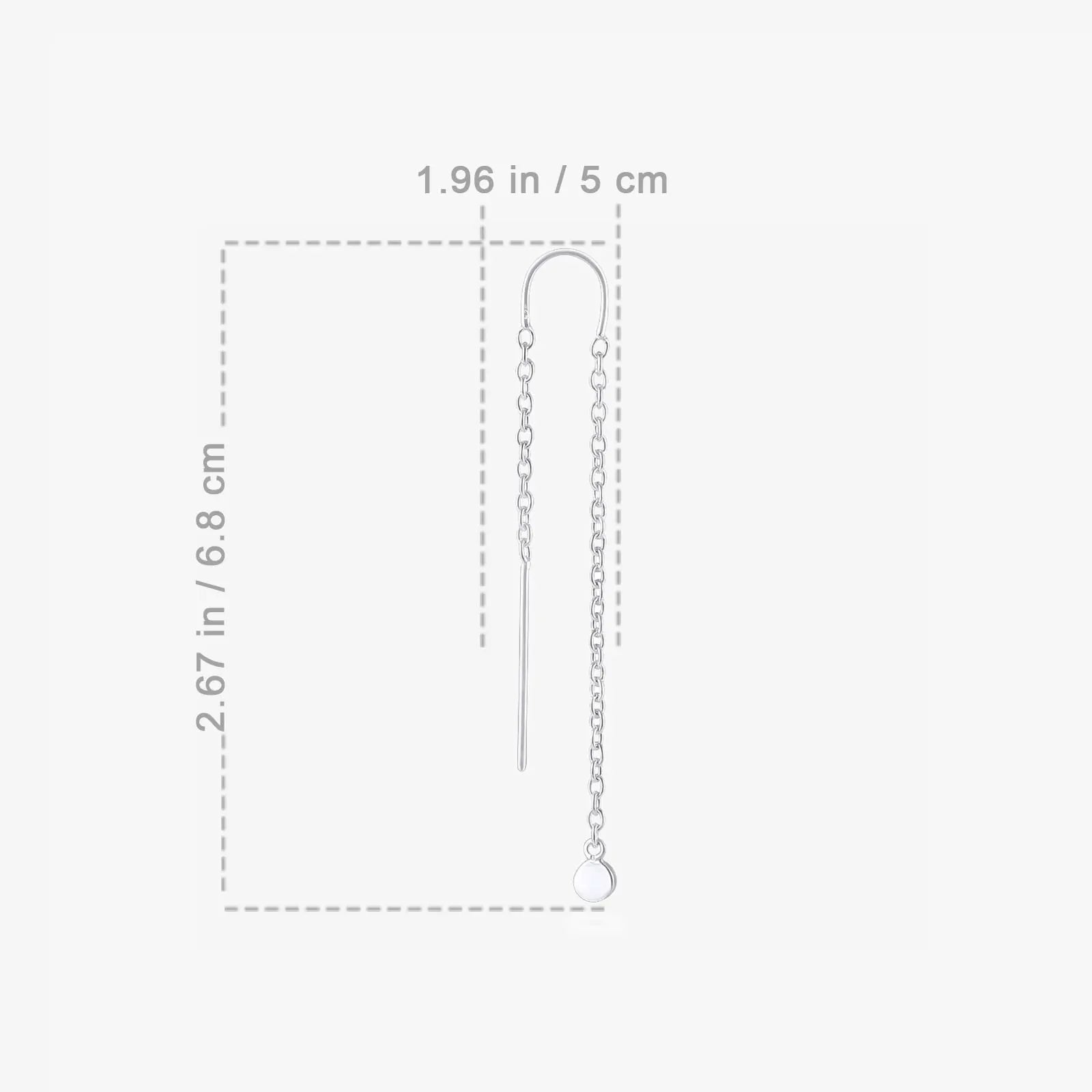 Threaded Long Chain Silver Earrings - Tweov Jewels