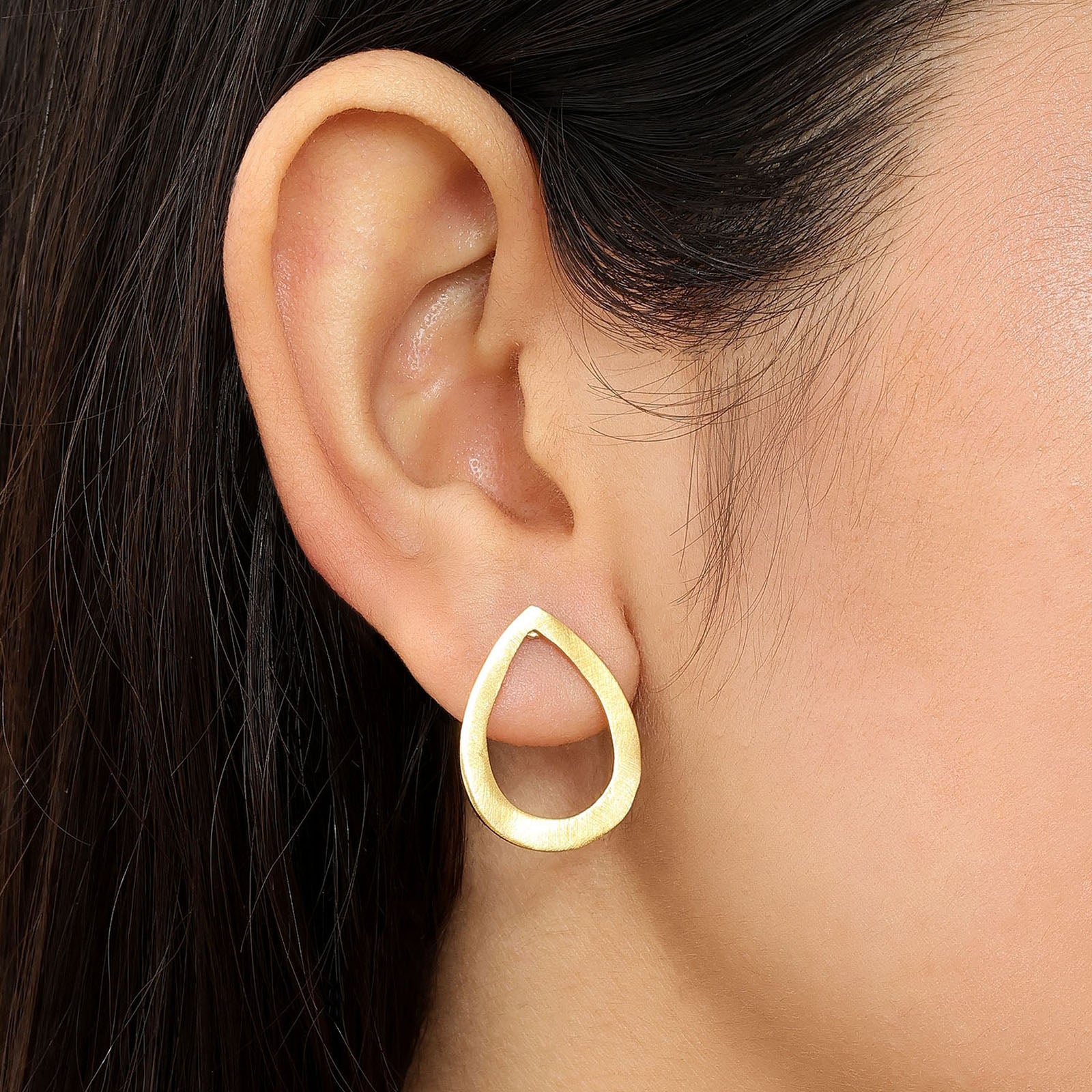 Pure Silver Earrings - Timeless Beauty Of Gold Plated Dew Drop - Tweov Jewels