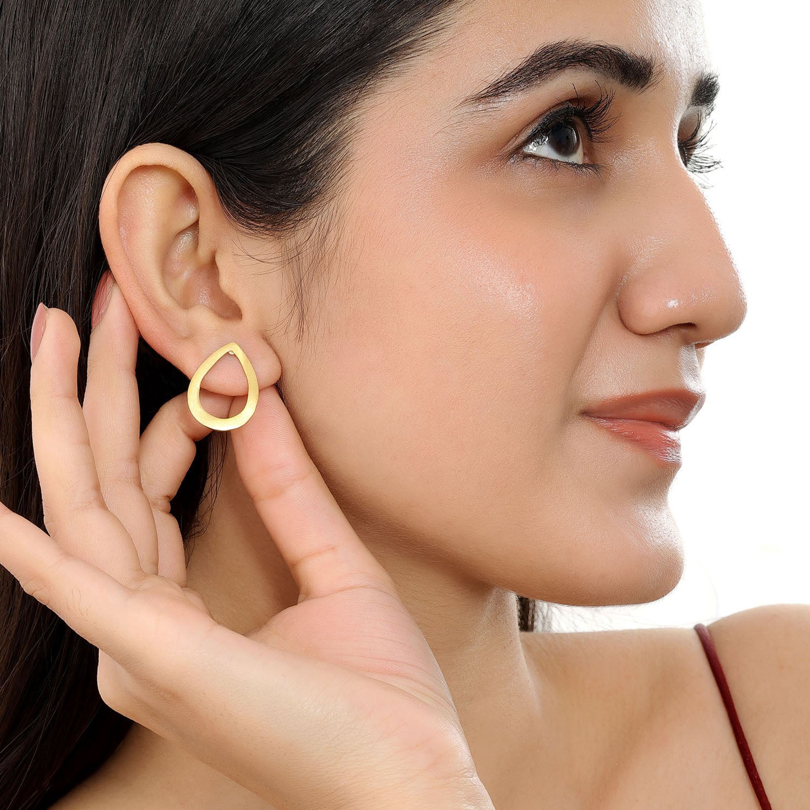 Pure Silver Earrings - Timeless Beauty Of Gold Plated Dew Drop - Tweov Jewels