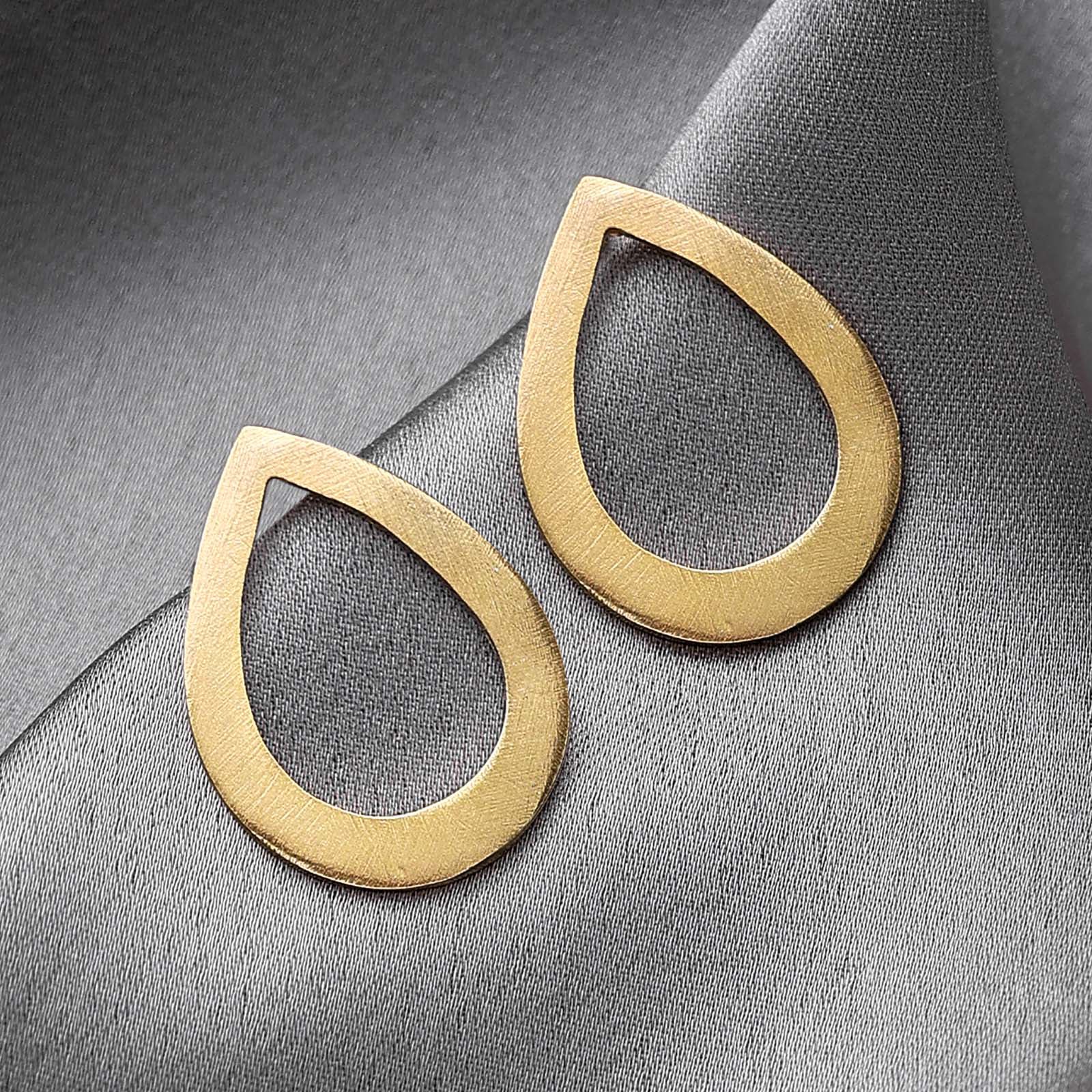 Pure Silver Earrings - Timeless Beauty Of Gold Plated Dew Drop - Tweov Jewels