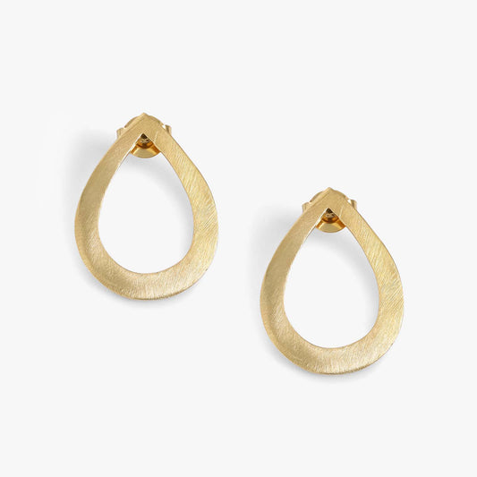 Pure Silver Earrings - Timeless Beauty Of Gold Plated Dew Drop - Tweov Jewels