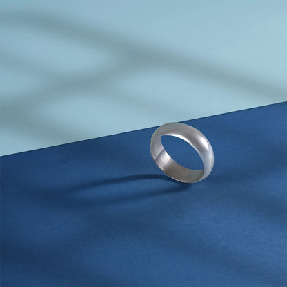 Pure Silver Ring - Retro Rim Plain Model - Tweov Jewels