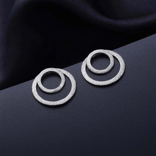 Pure Silver Earrings - Twin Band Model - Tweov Jewels