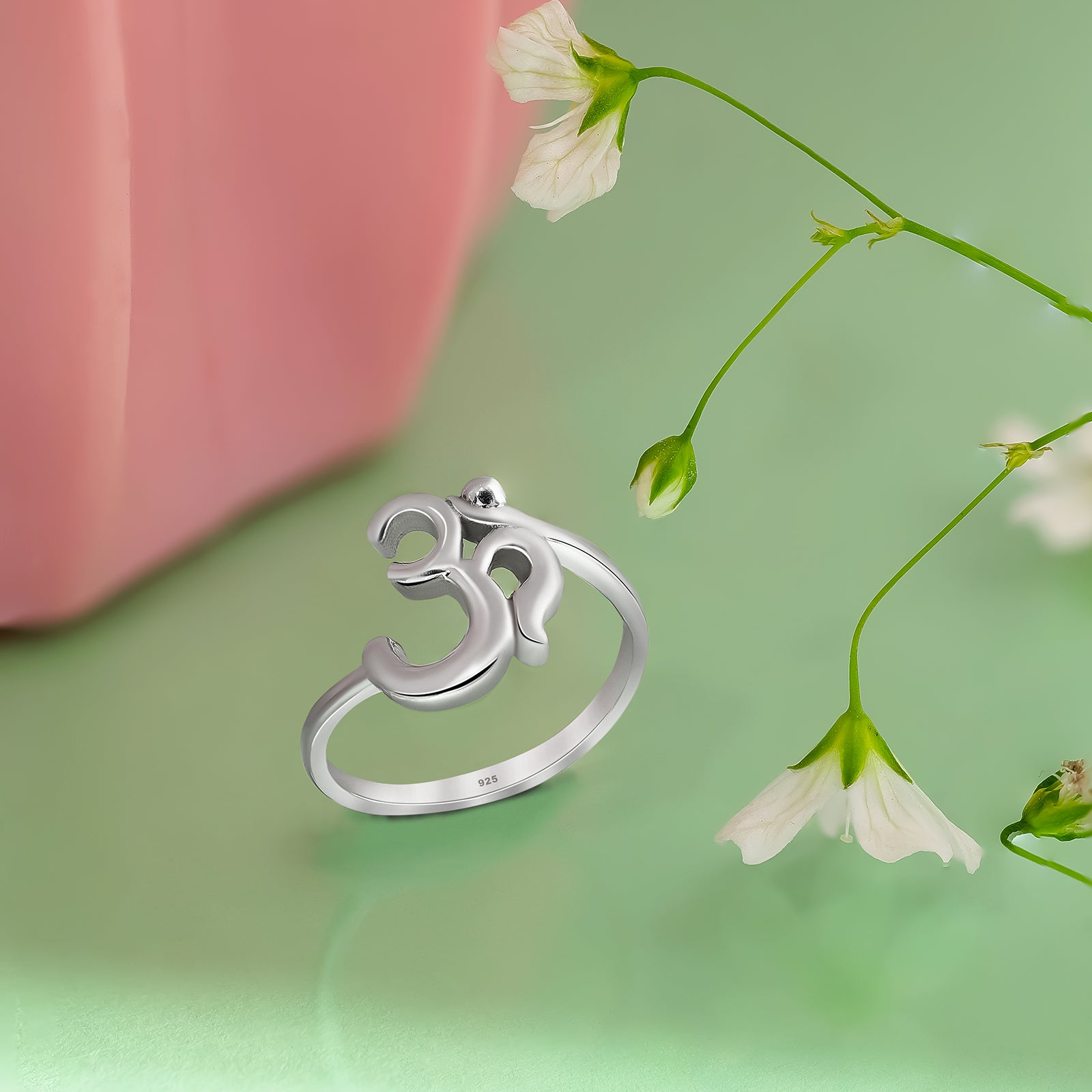 Silver Om Ring