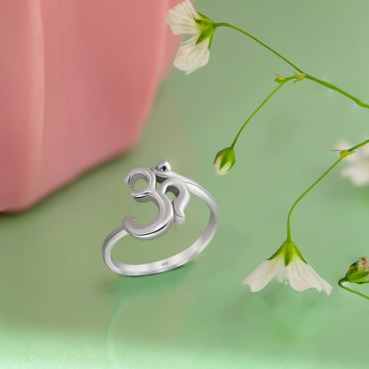 Silver Om Ring