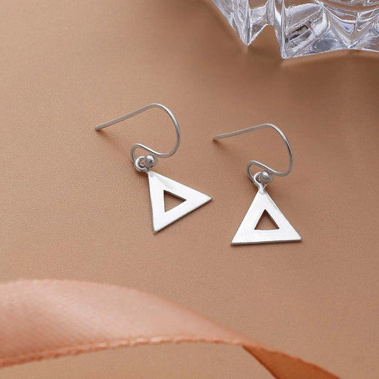 Pure Silver Earrings - Edge Elegant Hook - Tweov Jewels