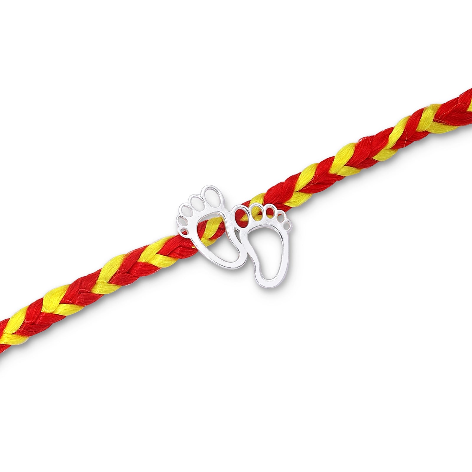 Baby Feet Silver Rakhi for Brother - Tweov Jewels