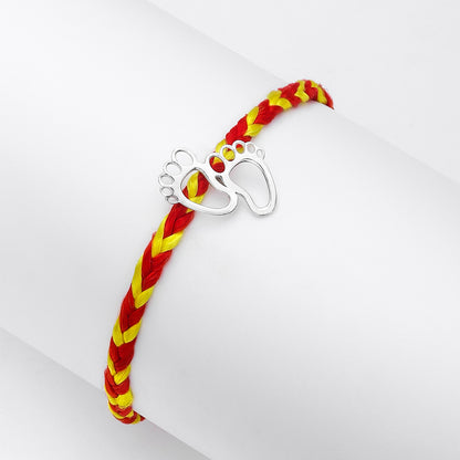 Baby Feet Silver Rakhi for Brother - Tweov Jewels