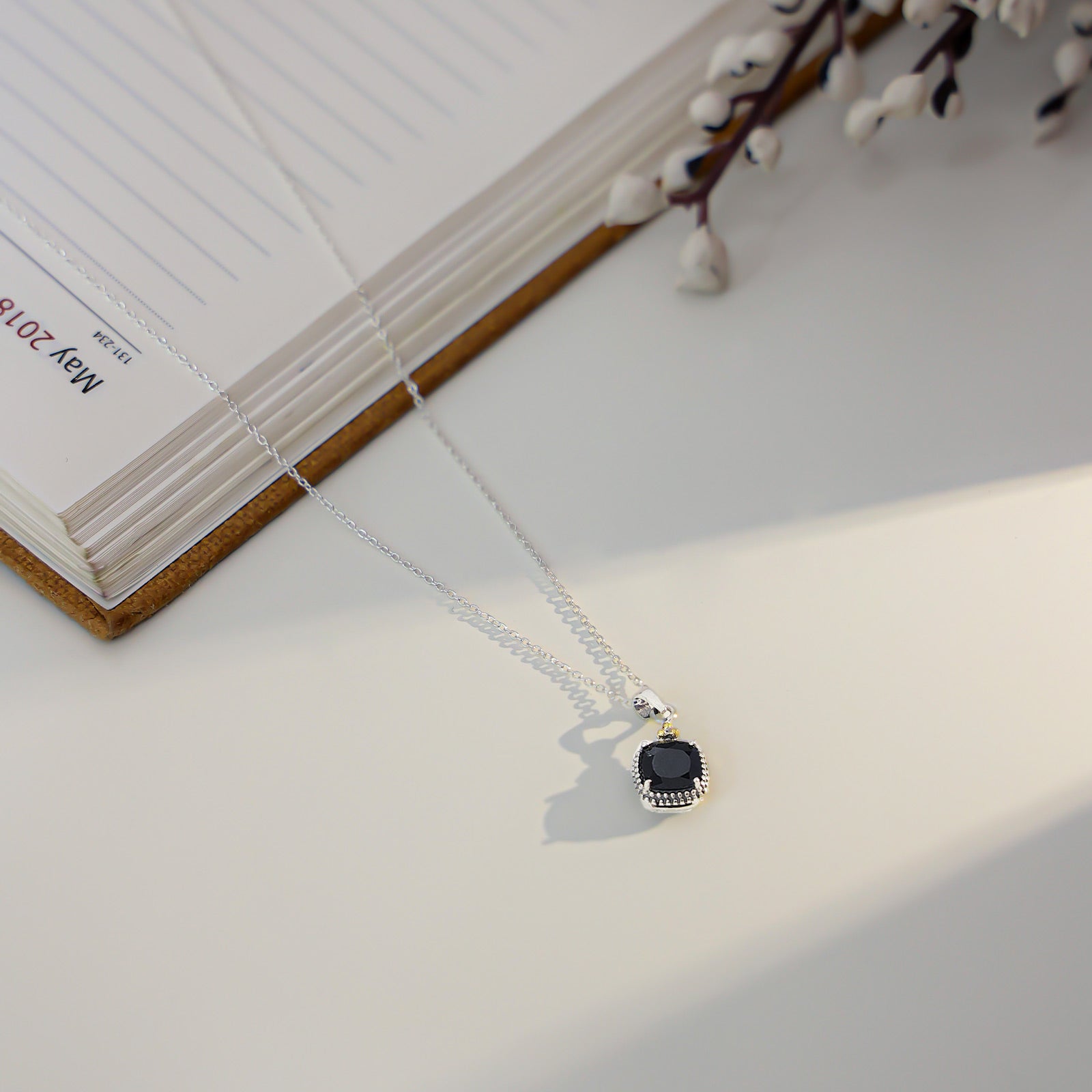 Pure Silver Necklace - Bold & Boho With Black Onyx - Tweov Jewels