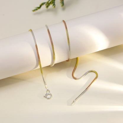 Pure Silver Chain - Triple-toned Shimmering Delight - Tweov Jewels