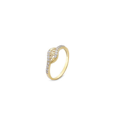 Pure Silver Ring - Blossom of Radiance in Gold Plating - Tweov Jewels