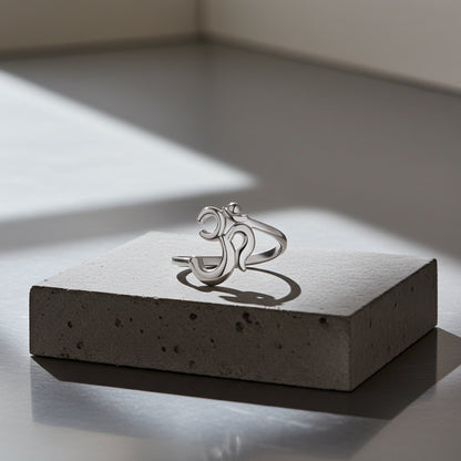 Silver Om Ring