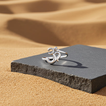 Silver Om Ring