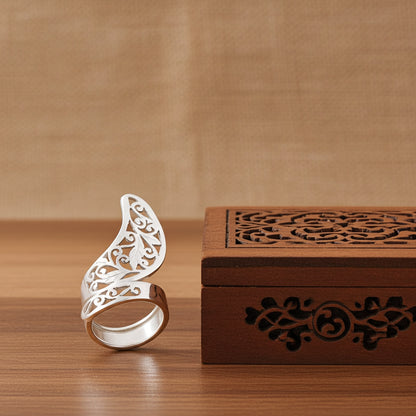 Stylish Open Style Silver Ring for Women