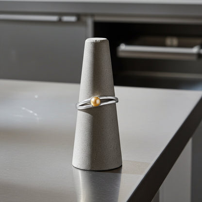 Gold Plated Silver Ball Ring