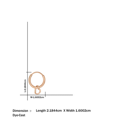 Rose Gold Heart Silver Hoop Earrings - Tweov Jewels