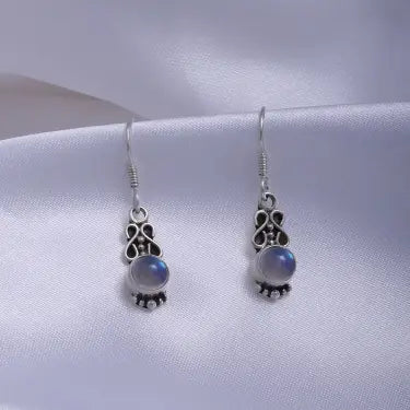 Pure Silver Earring - Moonlit Magic Moonstone - Tweov Jewels