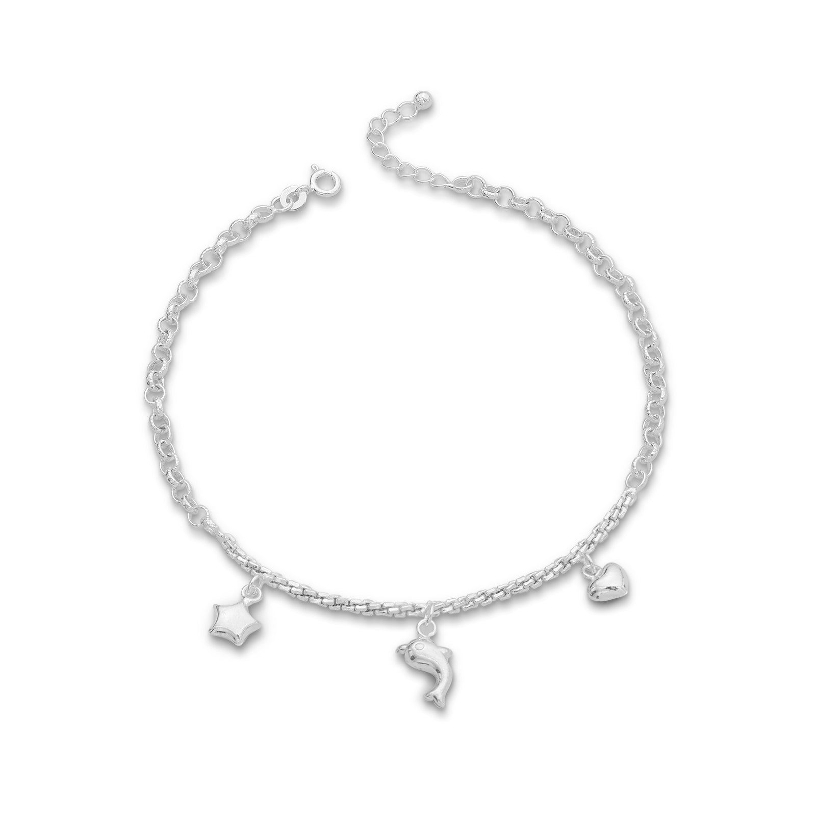 Pure 925 Silver Anklet - Treasure of Aquatic Symphony - Tweov Jewels