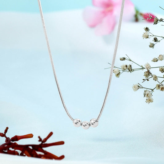 Pure 925 Silver Necklace - Made of Silver Beads - Tweov Jewels