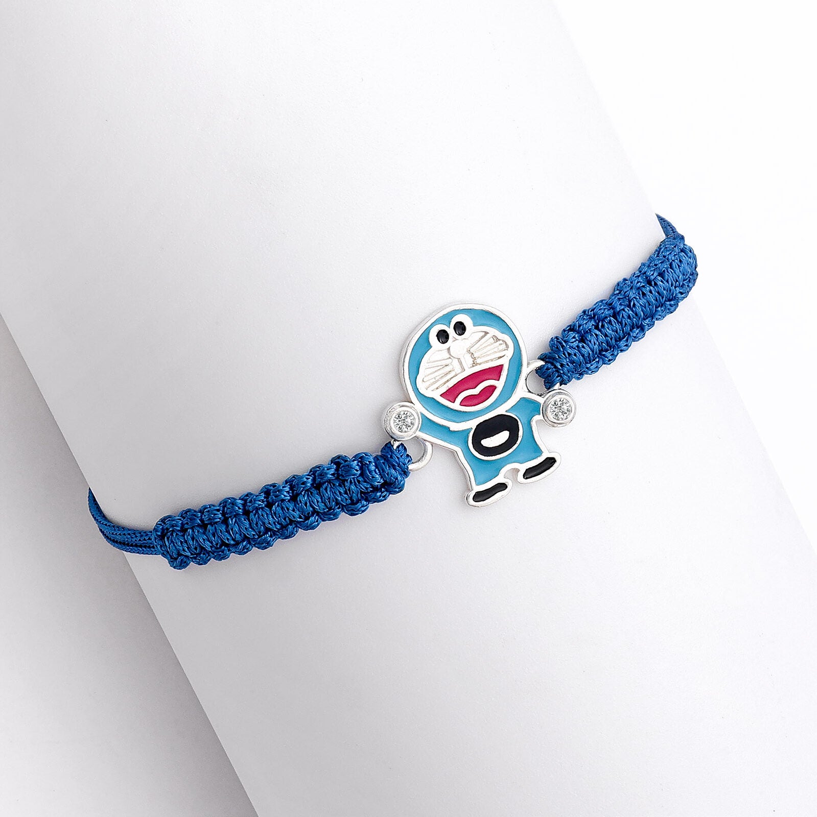 Silver Doraemon Rakhi for Kids - Tweov Jewels
